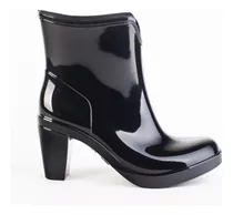 Bota Lluvia Stile 710 Mujer Taco Caña Corta Pvc Negro 35-40