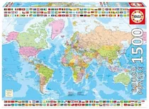 Quebra-cabeça Importado (1812) Puzzle 1500pcs Mapa Do Mundo