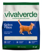 Viva Verde Areia Para Gatos Grãos Finos 4kg 