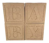 Cubos Baby 30x30 Mdf Cru Decoração