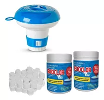 Kit Mini Flutuador + 100 Mini Pastilhas De Cloro De 2g