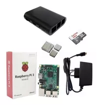 Kit Raspberry Pi3 B, Fonte, Case, Dissipadores, E Sd 16gb