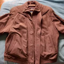 Campera De Cuero Marron - Excelente Estado 