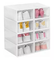 Pack 12 Cajas Organizadoras De Zapatos Apilables Multiuso