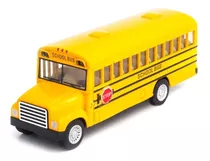 Miniatura Ônibus School Bus Americado De Metal Abre Porta