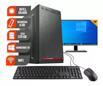 Computador Completo Htdw-215  G6400 4gb 120gb Ssd W10  Wi-fi