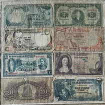 Billetes Antiguos De Diferentes Países (colombia, Guayana...