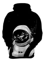 Moletom Casaco Estampa Astronautas Lua Galaxia Planeta Hd 9