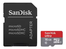 Tarjeta De Memoria Micro Sdhc Sandisk Ultra 16gb + Adapta...