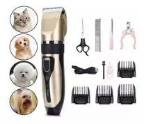 Kit Maquininha Tosa Pet Aparador Recarregável Cachorro Gato