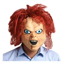 Máscara Látex Chucky Muñeco Diabólico Peluca Disfraz Cosplay