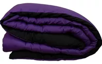 Acolchado Fidelna Invierno Queen Size Liso Reversible Queen Diseño Liso Color Violeta Y Negro De 250cm X 230cm