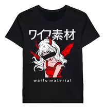 Remera Mens Waifu Material Devil Anime Girl Japanes Otak0138