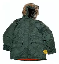 Parka De Piloto N-3b Made In Usa Original Verde Sage