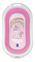 Babyone Bañera Plegable Rosa Estampada Unicornio