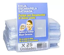 Escarapela Protector Cedula Pase Licencia Tarjetas X 25 Unid