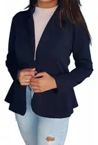 Blazer Feminino Neoprene Casaquinho Meia Estação - Promoç