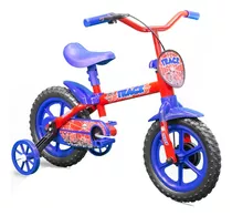 Bicicleta Infantil Aro12 Track&bikes Arco-íris Azul/vermelho