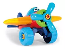 Avião Didático Infantil Brinquedo 3 Anos De Montar Desmontar