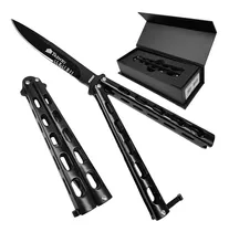 Cuchillo Mariposa Balisong Trento Kunai Black Navaja Trucos