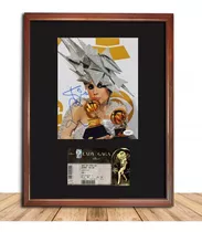 Lady Gaga Foto Firmada Y Ticket En Cuadro Conmemorativo