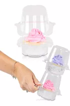 Recipiente Para Cupcake Granel Caja Plastico Desechabl Tarta