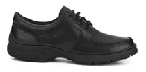 Zapato Confort Hombre Acordonado Negro Cómodo
