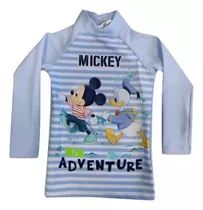 Remera Uv Malla Bebé Mickey Y Minnie Varios Diseños