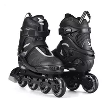 Patins Inline Regulável Preto / Cinza 33 Ao 36 - Atrio