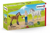 Schleich Vet Visitante Yegua Y Potro