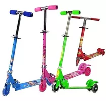 Monopatin Scooter De Silicon Para Niños-niñas 3 Ruedas C/luz