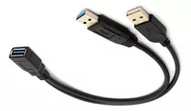 Cable Usb Y 3.0 - Cable Usb Doble Compatible Con Wii U Y Pc