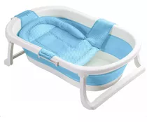 Bañera Plegable Con Hamaca Y T° Bebeglo Rs-740-1 Azul