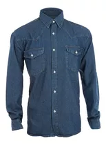 Camisa De Jean Demin Azul Tradicional Fac Town 36 Al 46