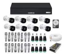 Kit Cftv 8 Câmeras Multi Hd Dvr 8 Canais Intelbras Mhdx 1108