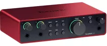 Focusrite Scarlett 2i2 4ta Gen Interfaz De Audio Usb-c Color Rojo