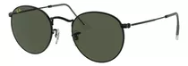 Ray-ban Round Metal Legend Rb3447 - Green - Cristal - Clásica - Polished Shiny Black - Metal - Polished Shiny Black - Metal - Standard