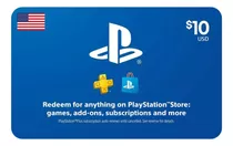 Gift Card Psn Playstation Digital 10 Dolares Usa + Regalo