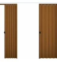 Puerta Plegable De Pvc Color Marron 1.10x2,10 Color Marrón Oscuro