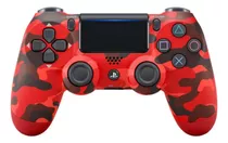 Joystick Ps4 Sony Inalámbrico Original Camuflado Rojo