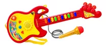 Guitarra Infantil Eletrônica Com Microfone Sai Voz - Dm Toys
