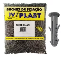 Bucha Sem Parafuso Com Aba Anel 6mm C/ 1000 Peças Ivplast