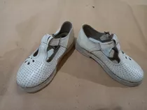 Zapatos De Cuero Blanco Nro 25 Poco Uso