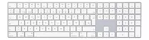 Teclado Bluetooth Apple A1843 Qwerty Español España Color Plata Y Blanco