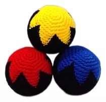 Juego Malabarismo 3 Pelotas A Crochet S/costuras Y Lavables