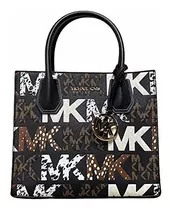 Michael Kors Mercer Pequeño Satchel Messenger Negro Multi G