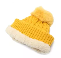 Gorro Lana Tejido Con Peluche Corderito Mujer Niña Nena 