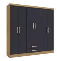 Closet Yardas 6 Puertas 2 Cajones Modelo S446 Freijó Negro