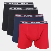  Kit 6 Cuecas Boxer Algodão S/costura Duomo Original Adulto