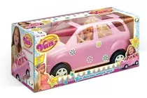 Rosa Para Barbie Carro Tipo Van Tem 04 Bonecas Pink Susie